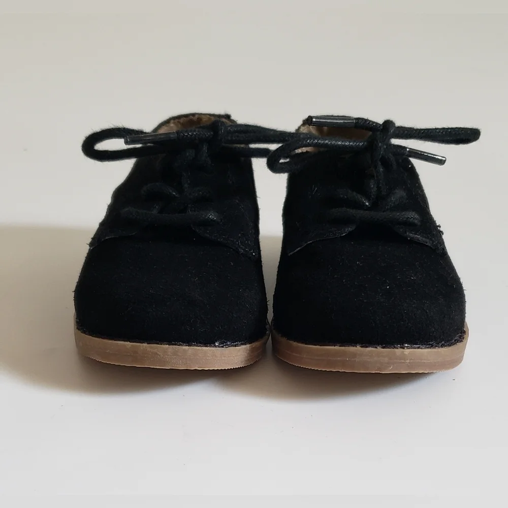 Janie and Jack Black Suede Oxford Shoe Size 4